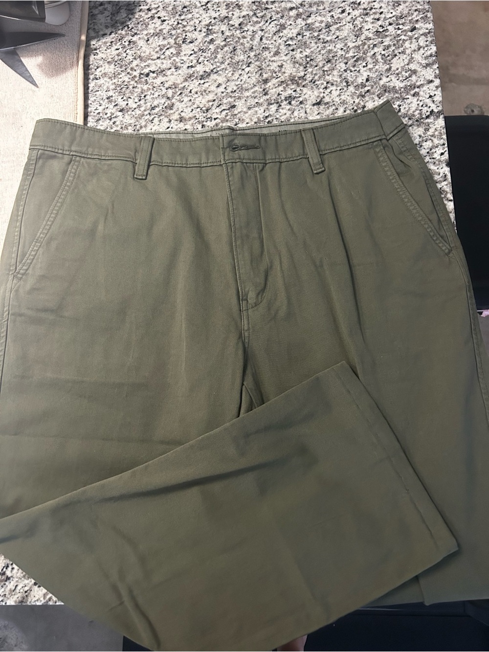 Men's Olive Green Chino Casual Pants